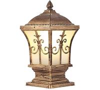 WQHPLMD Weatherproof Aluminum Post Lanterns for Patio & Pathway - 60W LED/Dusk to Dawn