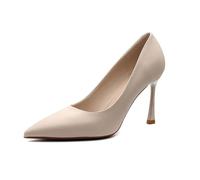 WQHPLMD Women's Closed Pointed Toe Pumps Dress Wedding Pump Slip On Stiletto Dress Wedding Shoes 9.5 CM