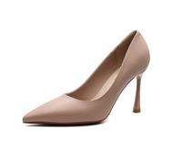 WQHPLMD Women's Closed Pointed Toe Pumps Dress Wedding Pump Slip On Stiletto Dress Wedding Shoes 9.5 CM