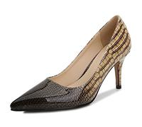 WQHPLMD Women's Pumps Pointy Leopard Print Slip On High Heel Shallow Mouth Gradient Color Stiletto Shoes Closed Toe Suitable for Casual Dress Dinner Wedding Dress