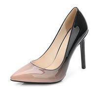 WQHPLMD Women's Pumps Pointy Patent Leather Slip On Stiletto Shoes Closed Toe Shallow Mouth High Heel Gradient Color Shoe Suitable for Casual Banquet Etiquette Bridesmaid Weddings