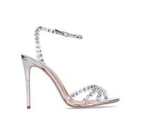 WQHPLMD Women's Round Open Toe Pumps Ankle Strap Stilettos Dressy Sandals Shoes 9cm