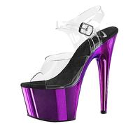 WQHPLMD Women's Sandals Stiletto Heel Platform Pumps Open Toe Ankle Strap Dress Shoes Party Wedding Pump Shoes Origin China