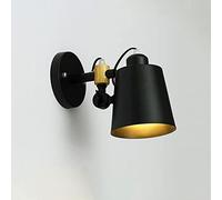 WQHPLMD Wooden Nordic Iron Art Wall Sconce Indoor Reading Lamp - Adjustable for Bedroom, Living Room & Study