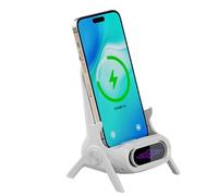 wqibq Caricabatterie wireless per telefoni cellulari, supporto per cellulare da tavolo, 15 W, caricatore magnetico per smartphone, a forma di poltrona, soggiorno, camera da letto, tavolo