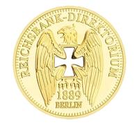 wqibq Collezione di monete - Reichsbank -Direttorio - Monete | Souvenir placcato oro cavo per donne e adulti per istruttori di decorazioni per la casa