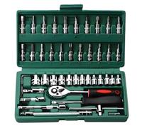 wqibq Set di attrezzi per la riparazione domestica, set di attrezzi per la riparazione 'auto, set completo di attrezzi meccanici, attrezzi per la riparazione manuale del veicolo, 46 pezzi, per la