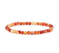 Wqishinuanyang Braccialetto elastico in corda elastica da 4 mm con perline di agata a righe per donne e uomini braccialetti yoga in pietra naturale coppia amicizia, Pietra Pelle