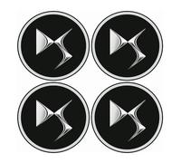 WQIUTT 4 Pezzi Auto Coprimozzi per DS 3 / DS 3 Crossback/DS 4 / DS 5 / DS 7 / DS 7 Crossback/DS 9,Copri Ruota Coppetta Coprimozzo Impermeabile Antipolvere Parti Accessori Ruote Pneumatici