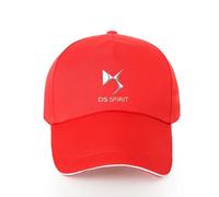 WQIUTT Cappellini da Baseball con Logo per Auto DS, da Uomo e da Donna, Cappellino da Baseball Regolabile da Auto da Corsa, da Motociclista, da Corsa,Red