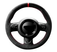 WQKRBMGU Copertina per Volante in Alcantara Cucita a Mano, Compatibile con Mini Cooper/Cooper S One, 38 cm di Diametro, Pelle in Microfibra