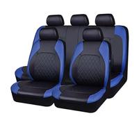 WQLTTFC 9 Pezzi Coprisedili Auto per Opel Agila 2000 2001 2002 2003 2004 2005, Pelle Auto Set Coprisedili Antisudore Traspirante Protezioni Sedile Auto Accessori,Blue