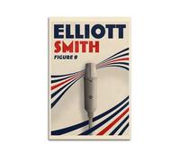 WQMP Elliott Smith, album artistico da parete con copertina estetica su tela, poster vintage con musica e film, pittura decorativa per soggiorno e camera da letto, 50 x 75 cm, senza cornice
