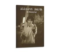 WQMP Elliott Smith - Poster con immagine di 8, stampa artistica da parete su tela, poster con copertina estetica vintage, con musica e film, pittura decorativa per soggiorno e camera da letto, 50 x 75