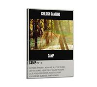 WQMP Stampa artistica su tela con immagine di Camp Childish Gambino, poster decorativo vintage con musica e film, per soggiorno e camera da letto, 50 x 75 cm, con cornice