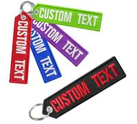 WQNMY Portachiavi personalizzato, portachiavi moto personalizzato con ricamo bifacciale, portachiavi unisex per auto, bici da camera (Tipa 1)