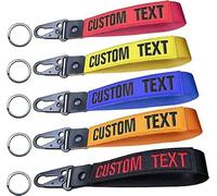 WQNMY Portachiavi personalizzato, Ricamare il tuo testo/numero, Tag bagagli per valigia zaino, Tag chiave per camere moto auto biker. Regalo personalizzato unisex
