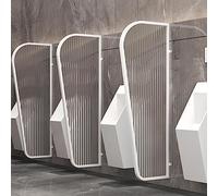 WQPMNYG divisorio per orinatoio 3 Pezzi divisorio per orinatoio Pannello divisorio per WC, Telaio in Acciaio Inox Pannello in Vetro temperato Schermo deflettore per orinatoio, per Scuola/b