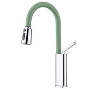 WQPMNYG Rubinetto da Cucina Girevole a 360° in Ottone con doccetta Estraibile, Miscelatore a 3 funzioni, Rubinetto Moderno per lavello, Facile da Usare per Cucinare e Pulire, dal Design El