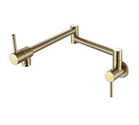 WQPMNYG Rubinetto da Cucina Girevole a 360°, Rubinetto a Parete per riempire Le pentole, Rubinetto Multifunzionale per Acqua Fredda, Doppia Maniglia, Design telescopico per Le Esigenze del