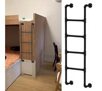 WQPMNYG Scala a Muro in Metallo Resistente per Letto a Castello/soppalco, Ideale per dormitorio, Biblioteca, terrazza, Camper. Realizzata in Ferro battuto Nero, ha Una capacità di carico di 150 kg (