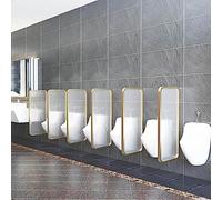 WQPMNYG Schermo divisorio per orinatoio Schermo divisorio per la Privacy dell'orinatoio a Parete, Telaio in ghisa e Pannello in Vetro temperato, divisorio per WC, per Spazio pubblico/Bagno