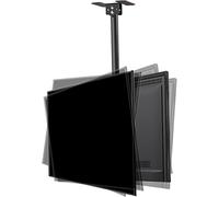 WQPMNYG Supporto TV, Supporto TV a soffitto per TV a Doppio Schermo con palo Singolo, inclinazione Regolabile, Adatto per TV LED a Basso Profilo da 37-80 Pollici. Supporto TV. Supporto TV.