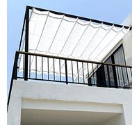 WQPMNYG Vela ombreggiante Impermeabile, Rete Parasole per Giardino, terrazza, Patio, Rettangolare, Impermeabile, con Filo Scorrevole Retrattile, Rete a Maglie per la Privacy a Forma di U, 1,2x300 cm