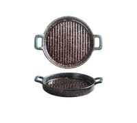 WQQYU6HKF Servire piatto Piatto da bistecca occidentale con teglia in ceramica a doppio orecchio per cucina(Multi-colored)