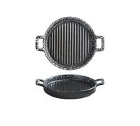 WQQYU6HKF Servire piatto Piatto da bistecca occidentale con teglia in ceramica a doppio orecchio per cucina(Grijs)