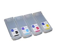WQVXGKTI Empty Refill Ink Cartridge with ARC Chip Compatible with Designjet 510 500 800 500PS 800PS Printer - Model 10 82 82 - Reusable Permanent Chip for Ink Level Monitoring
