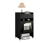 WQXylbrent Robot Aspirapolvere Mobiletto Nascosto con Porta,Supporto Organizzatore Per Aspirapolvere Robotizzato,Tavolino Moderno per Soggiorno e Casa,facile da cambiare l'acqua, per soggiorno(Black)