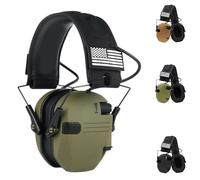 WQZXM Cuffie Antirumore Elettroniche da Tiro Cuffie Antirumore con Amplificazione del Suono D'impatto Tattico Protezione dell'Udito Cuffie Antirumore per Sport all'Aria Aperta(Green)