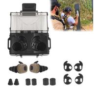 WQZXM Tappi per Le Orecchie Bluetooth BT5.3 Militare Elettronico Riduzione del Rumore Protezione dell'Udito Tappi per Le Orecchie per Range Shoot Hunting(Tan)