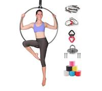 WQZzjm Aerial Lyra Hoop,Aerial Hoop Set, Aerial Lyra Hoop, Professional Circus Fitness Aerial Hoop Kit, Acrobatics Equipment Hanging Rings for Home, Yoga Dance Sling Kit (85cm 2.5cm)
