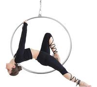 WQZzjm Aerial Lyra Hoop, Aerial Hoop Set, Professional Aerial Lyra Hoop, Tab-Less Aerial Ring Equipment with Complete Rigging Hardware, Circus Fitness Aerial Hoop Kit, (A Diameter 85cm)