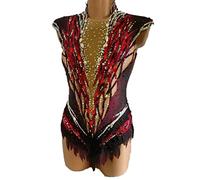 WQZzjm Costume da Ginnastica Ritmica Fatto a Mano per Ragazze Abiti da Pattinaggio Artistico su Ghiaccio Professionali Diamonds Abbigliamento da Ginnastica Artistica (AM)