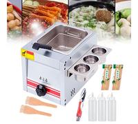 WQZzjm Friggitrice a Gas per Uso Domestico, friggitrice con cestello, Materiale in Acciaio Inossidabile, friggitrice Tradizionale con griglia per condimenti e Bottiglie per Salse, 20 l (10 l)