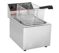 WQZzjm Friggitrice Commerciale con cestello, friggitrice elettrica a Temperatura controllata da 2800 W per Uso Domestico, Ristorante e Cucina (8 l)