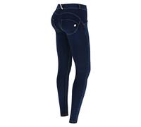 WR.UP Freddy - Pantalone Skinny Vita E Lunghezza Regular in Denim Scuro, Donna, Denim Scuro, Extra Large