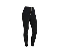 WR.UP FREDDY - Pantaloni Vita Alta Con Zip, Cucitura Centrale, Donna, Nero, Large