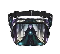 WraithsAndWitches Marsupio quadrato a doppio strato con cinghia regolabile per attività all'aperto, nero, taglia unica, Nero , Taglia unica