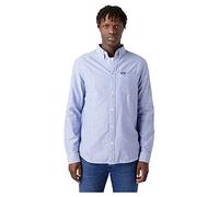 Wrangler 1 Pkt Button Down Shirt Camicia, Blu (Blue Tint), Small Uomo