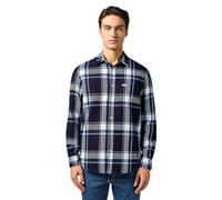 Wrangler 1 Pkt Shirt Maglietta, Plaid Grande Indaco, M Uomo