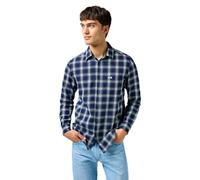Wrangler 1 Pkt Shirt Maglietta, Plaid Indaco, L Uomo
