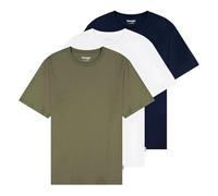Wrangler 3 Confezioni di tè, Bianco Olive Navy, XL