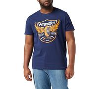 Wrangler Americana Tee Maglietta, Blu (Medievale), XL Uomo