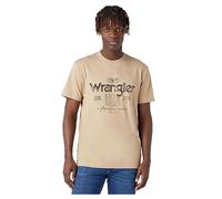 Wrangler Americana Tee T-Shirt, Cincillà, M Uomo