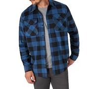 Wrangler Authentics Camicia a Maniche Lunghe in Pile Scozzese da Uomo con Bottoni, Plaid Blu Bufalo, 2X