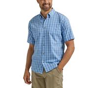 Wrangler Authentics - Camicia Classica a Maniche Corte, da Uomo - Blu - M